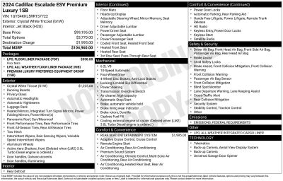 2024 Cadillac Escalade ESV Premium Luxury