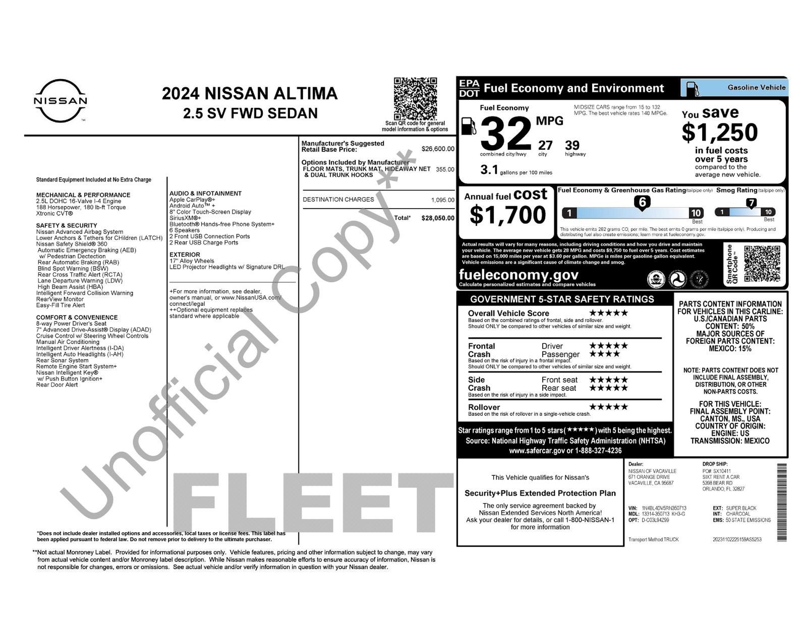 2024 Nissan Altima 2.5 SV