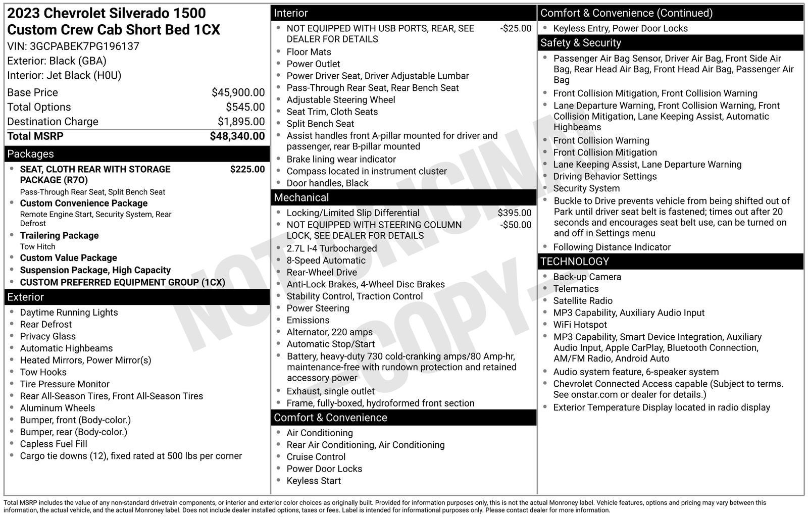 2023 Chevrolet Silverado 1500 Custom
