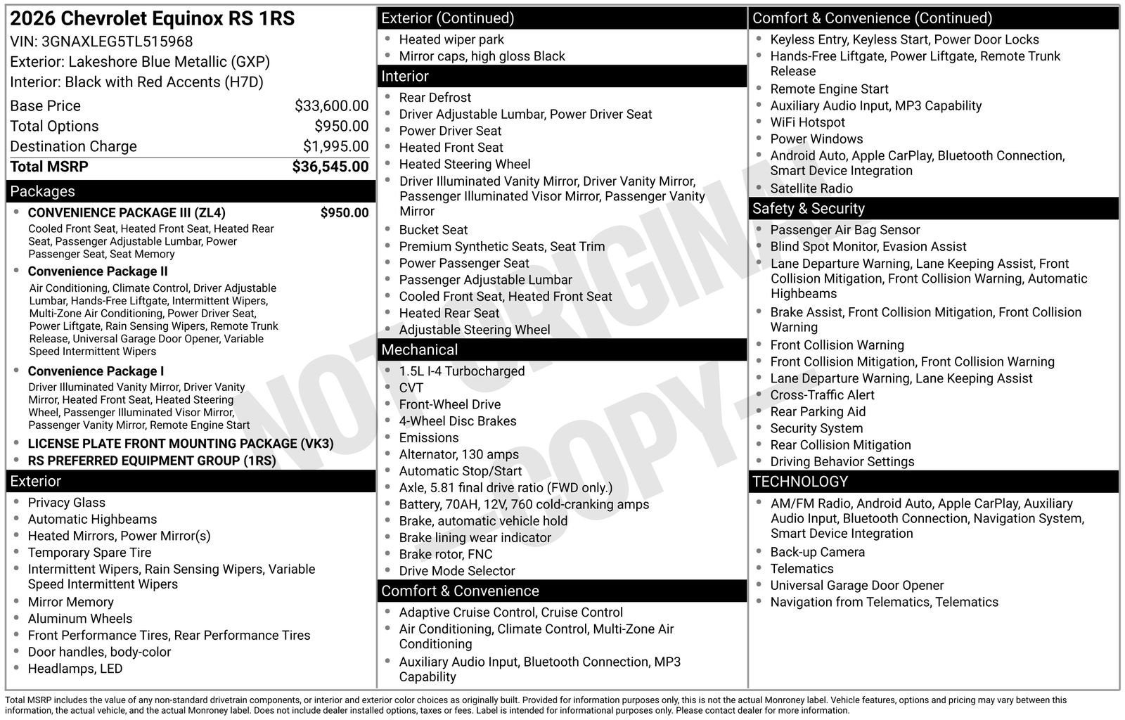 2026 Chevrolet Equinox RS