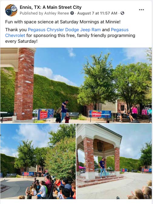 Saturday Mornings at Minnie Pegasus Chevrolet in ENNIS TX