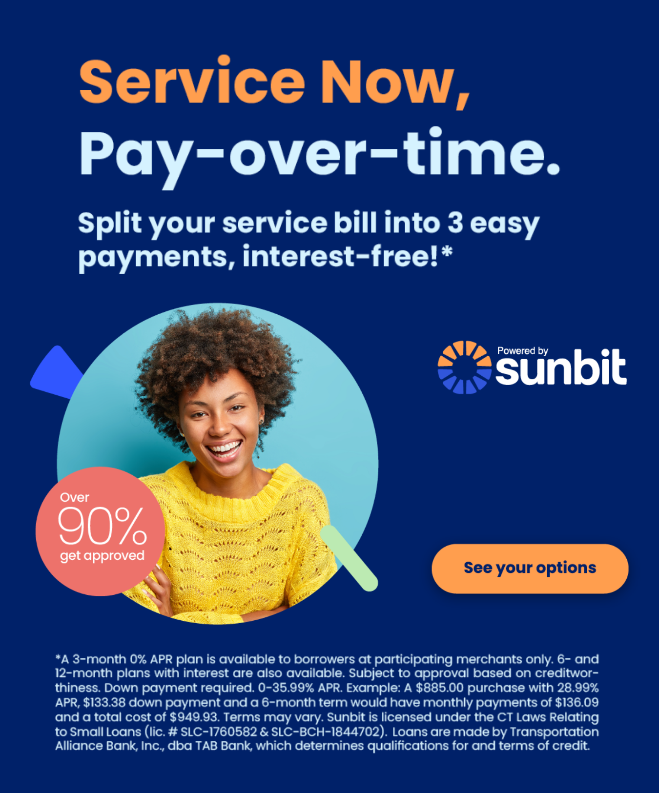 Service Now, Pay-Over-Time at Pegasus Chevrolet!