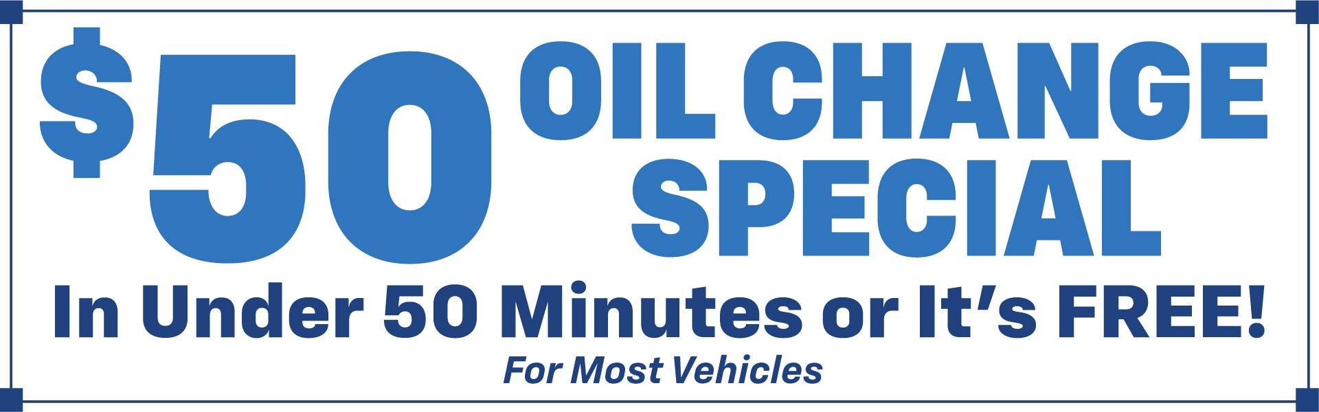 Oil Change Banner