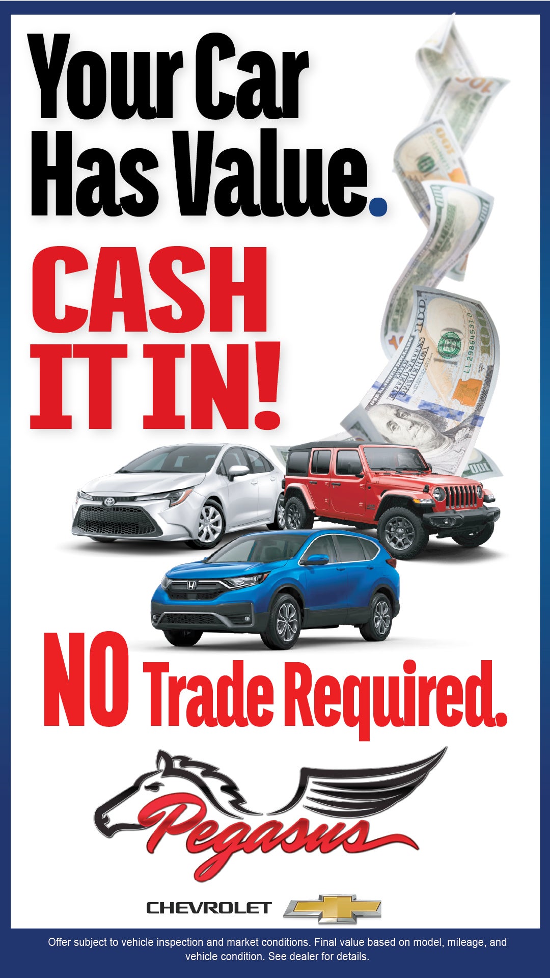 YOUR CAR HAS VALUE... CASH IT IN!